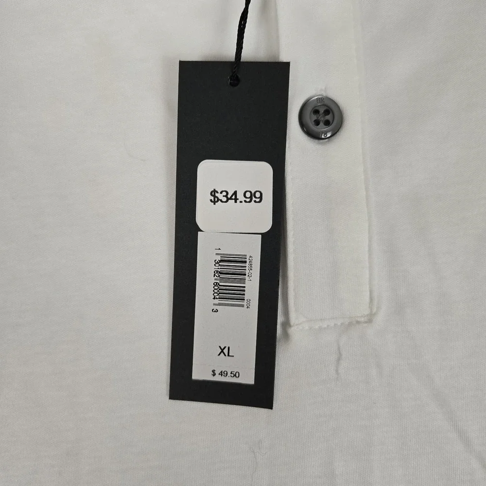 Banana Republic Luxury Touch Performance Polo Mens XL White Standard Fit NWT